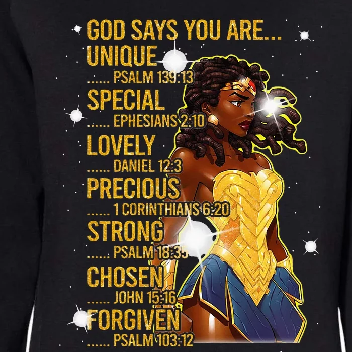 Wonder Black Woman Black Strong Womens California Wash Sweatshirt