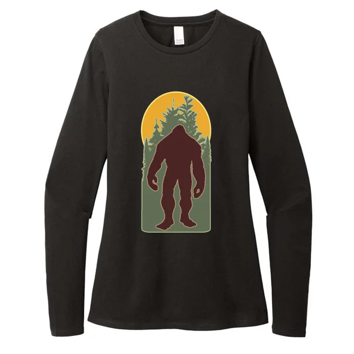 Woodsy Bigfoot Womens CVC Long Sleeve Shirt