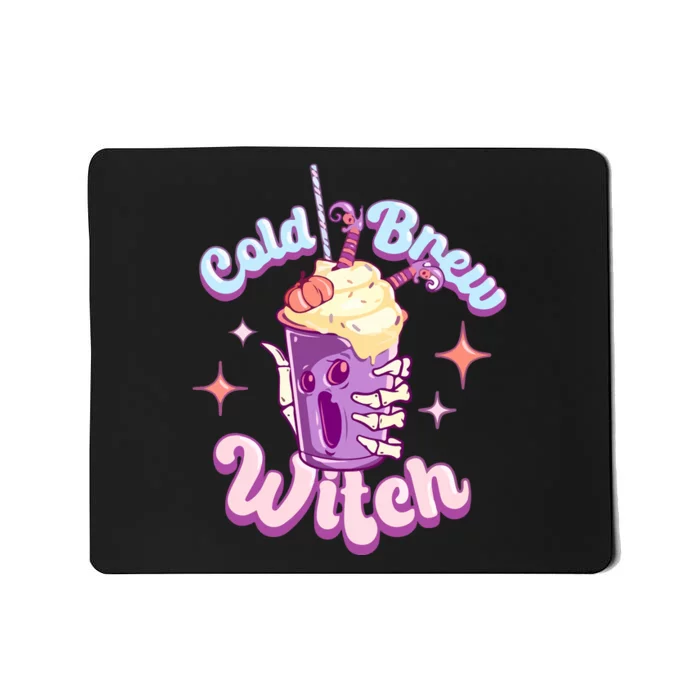 Witch Brew Witchy Skeleton Hand And Halloween Latte Gift Mousepad