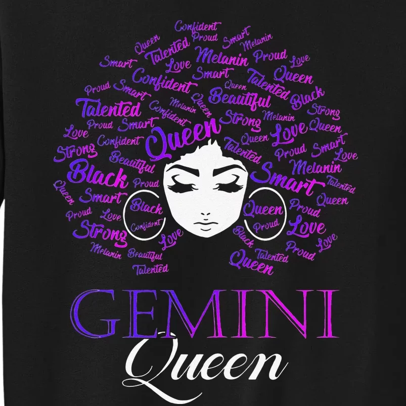 Wo Black Wo Afro Hair Gemini Queen Birthday Gift Sweatshirt