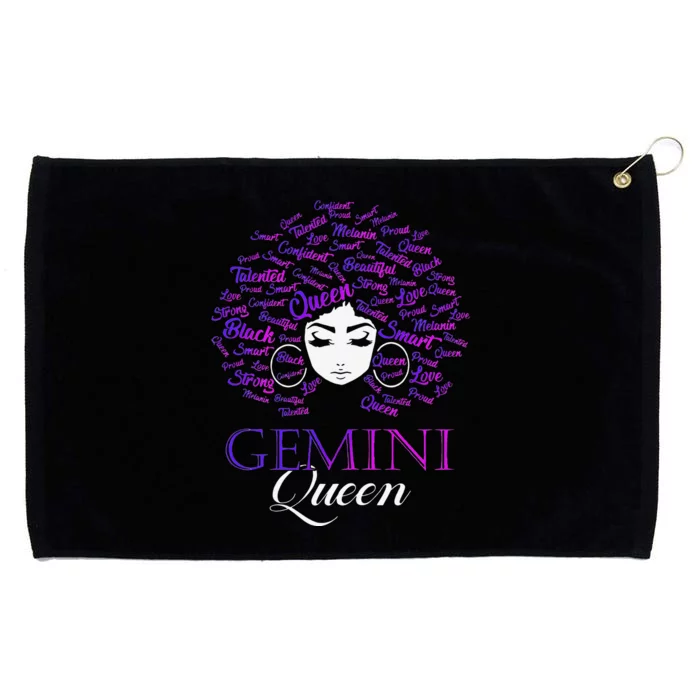 Wo Black Wo Afro Hair Gemini Queen Birthday Gift Grommeted Golf Towel