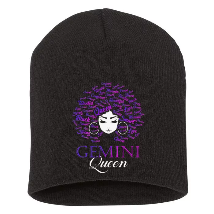 Wo Black Wo Afro Hair Gemini Queen Birthday Gift Short Acrylic Beanie