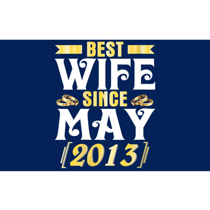 Womens Best Wife Since May 2013 Husband Marriage 10 Years Wedding Bumper Sticker