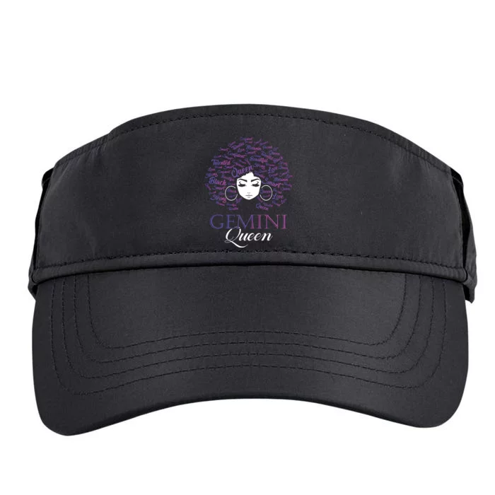 Womens Black Womens Afro Hair Gemini Queen Birthday Gift Adult Drive Performance Visor