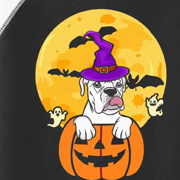 White Boxer Witch Dog Lover Halloween Costume Toddler Fine Jersey T-Shirt