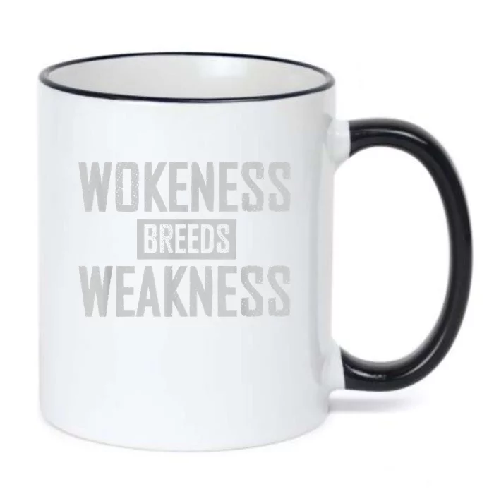 Wokeness Breeds Weakness Black Color Changing Mug