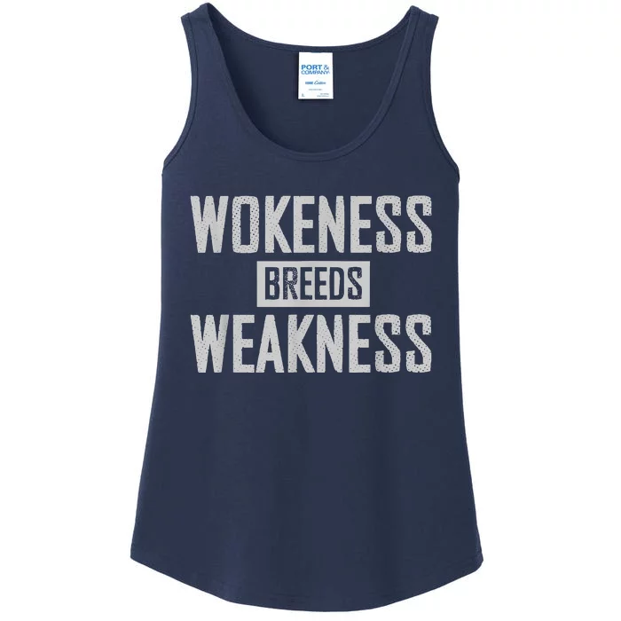 Wokeness Breeds Weakness Ladies Essential Tank