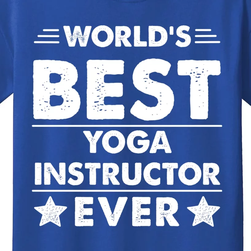 Worlds Best Yoga Instructor Ever Gift Kids T-Shirt