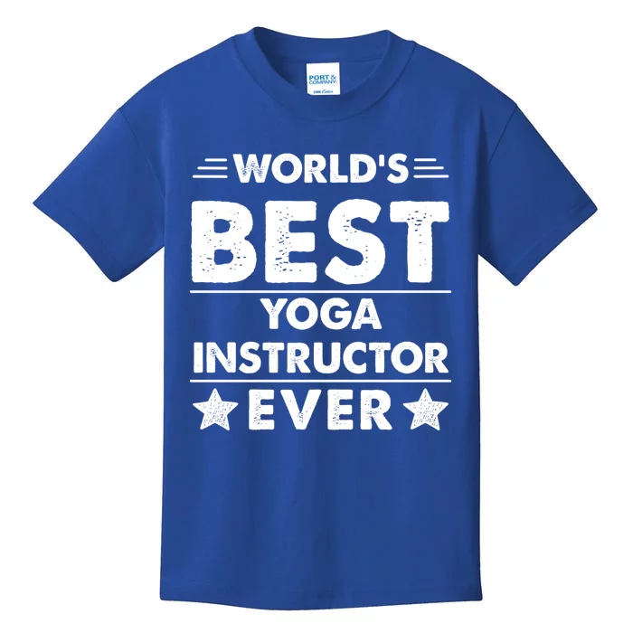 Worlds Best Yoga Instructor Ever Gift Kids T-Shirt