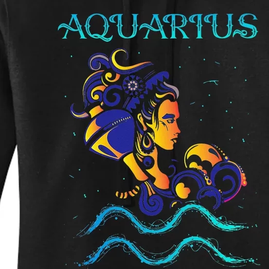 Water Bearer Zodiac Sign Symbol Horoscope Aquarius Women's Pullover Hoodie