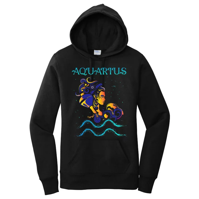 Water Bearer Zodiac Sign Symbol Horoscope Aquarius Women's Pullover Hoodie