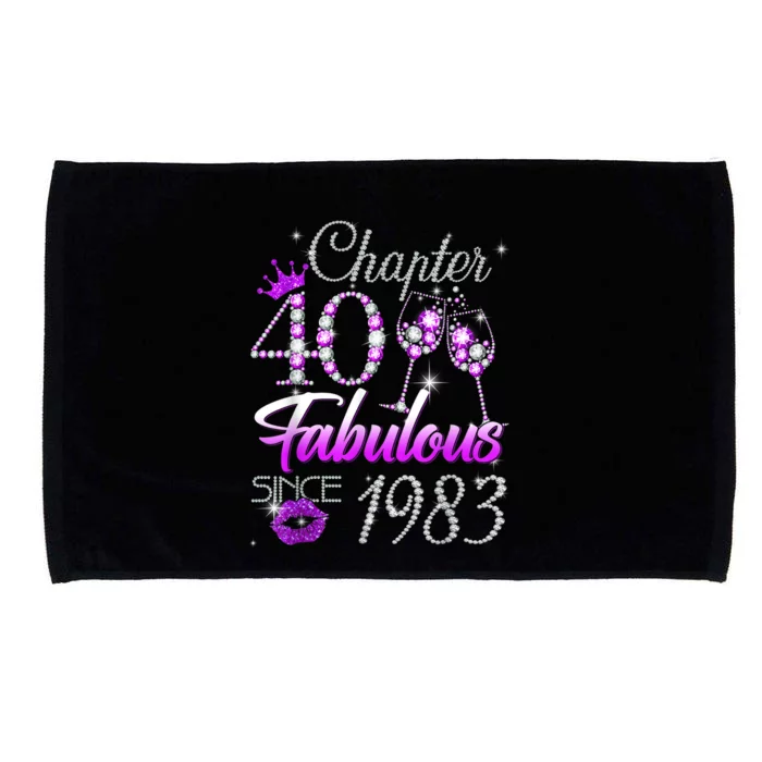 Wom.e.ns Chapter 40 Fabulous Since 1983 40th Birthday Queen Microfiber Hand Towel