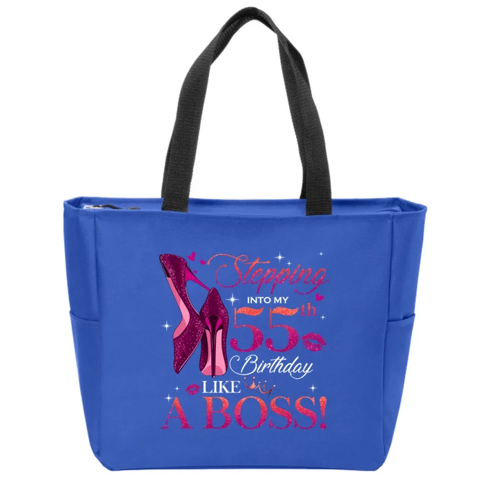 Wo Chapter 55 Fabulous Since 1968 55th Birthday Queen Meaningful Gift Zip Tote Bag