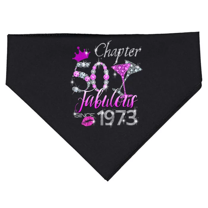 WoM.e.n.s Chapter 50 EST 1973 50Th Birthday Tee Gift For WoM.e.n.s USA-Made Doggie Bandana