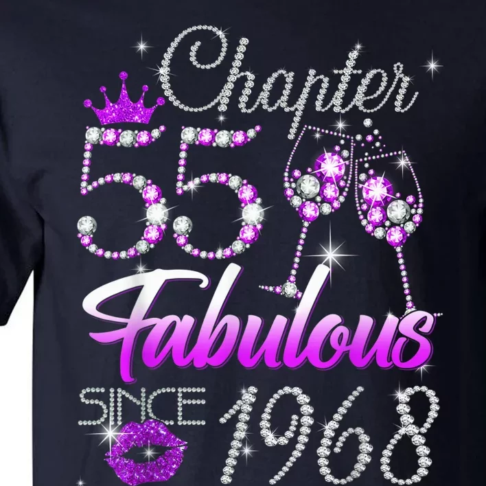 Wo Chapter 55 Fabulous Since 1968 55th Birthday Queen Tall T-Shirt