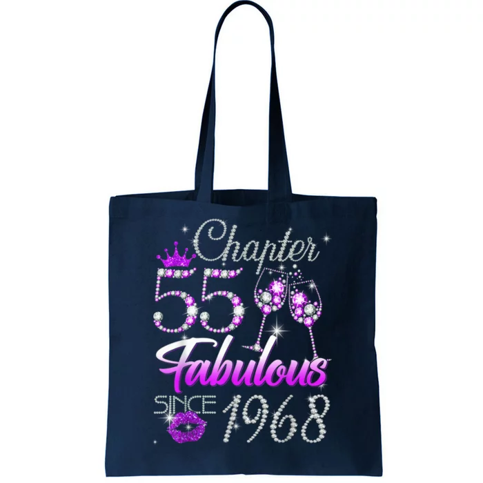 Wo Chapter 55 Fabulous Since 1968 55th Birthday Queen Tote Bag