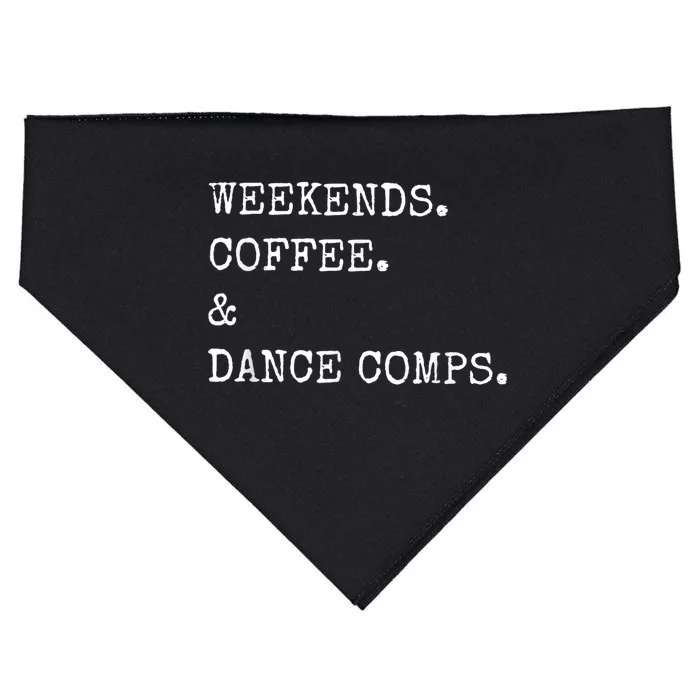 Weekends Coffee And Dance Comps USA-Made Doggie Bandana