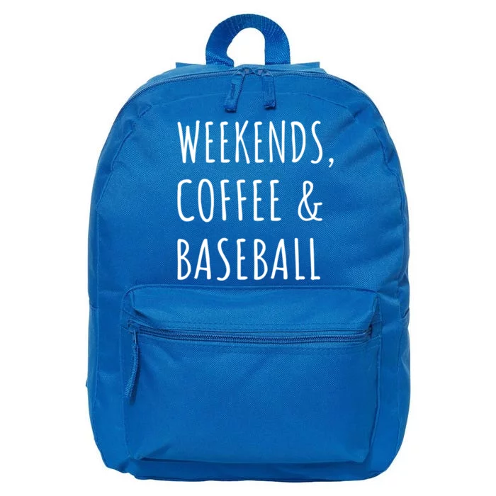 Weekends Coffee And Baseball Sports Fan Dad Baseball Mom Gift 16 in Basic Backpack