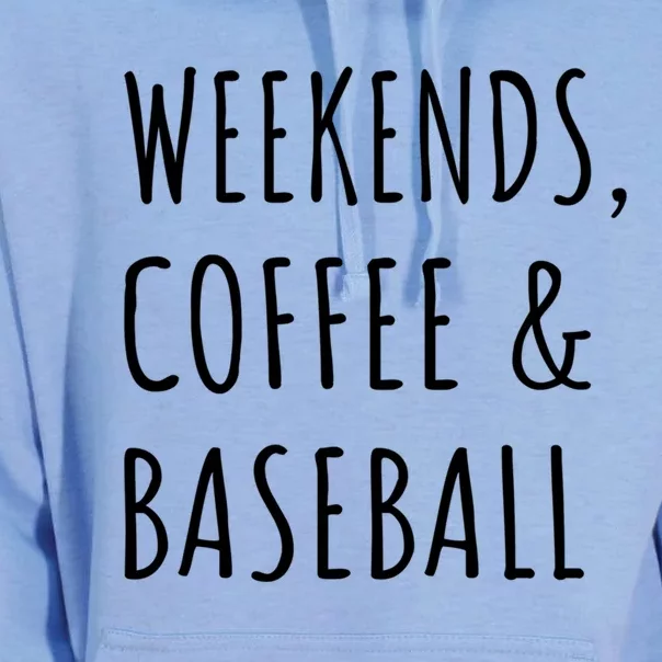 Weekends Coffee And Baseball Sports Fan Dad Baseball Mom Gift Unisex Surf Hoodie