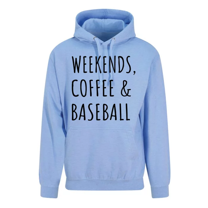 Weekends Coffee And Baseball Sports Fan Dad Baseball Mom Gift Unisex Surf Hoodie