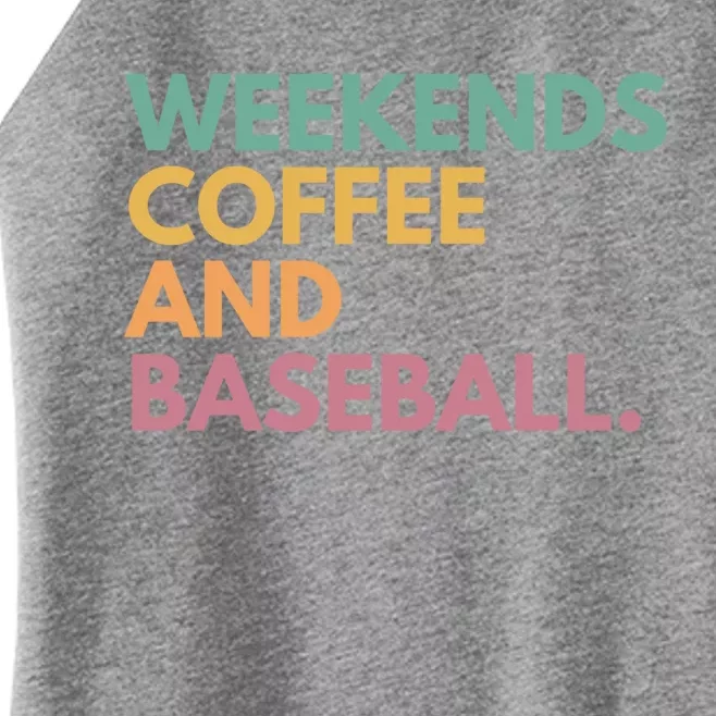 Weekends Coffee And Baseball Gift Women’s Perfect Tri Rocker Tank