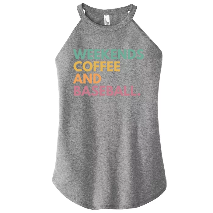 Weekends Coffee And Baseball Gift Women’s Perfect Tri Rocker Tank