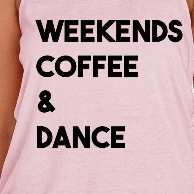 Weekends Coffee And Dance Cute Dance Mom Meaningful Gift Women's Knotted Racerback Tank