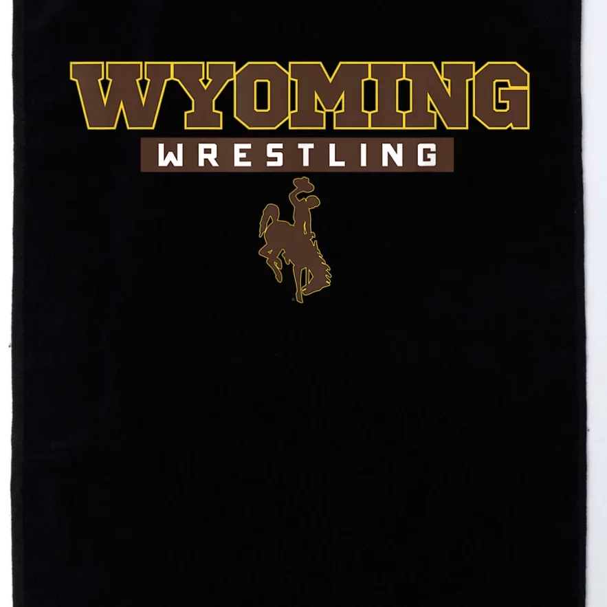 Wyoming Cowboys Apparel Wrestling Bold Box Platinum Collection Golf Towel