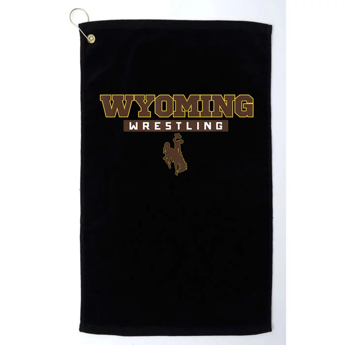 Wyoming Cowboys Apparel Wrestling Bold Box Platinum Collection Golf Towel