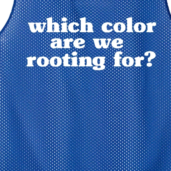 Which Colour Are We Rooting For Meaningful Gift Sarcastic Anti Sports Cute Gift Mesh Reversible Basketball Jersey Tank