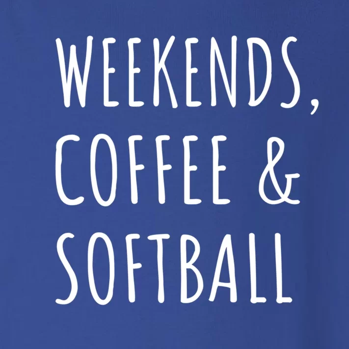 Weekends Coffee And Softball Sports Fan Dad Softball Mom Funny Gift Toddler Long Sleeve Shirt