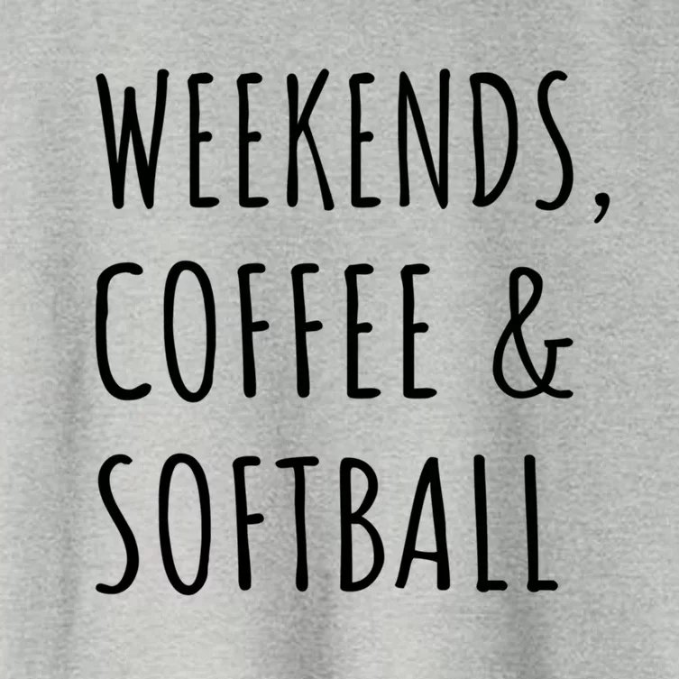 Weekends Coffee And Softball Sports Fan Dad Softball Mom Funny Gift Women's Crop Top Tee