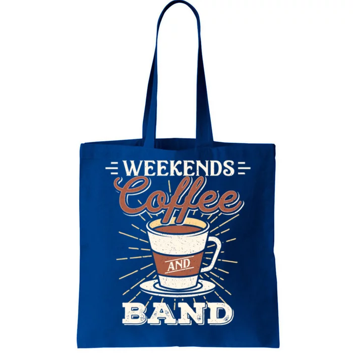 Weekends Coffee And Band Mom Marching Band Parent Gift Cute Gift Tote Bag