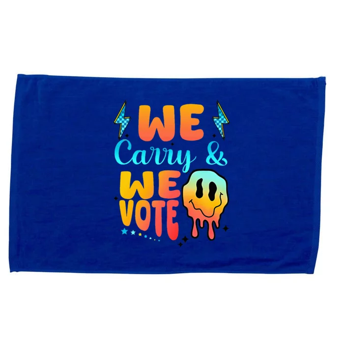 We Carry And We Vote Feminist Kamala 2024 Microfiber Hand Towel