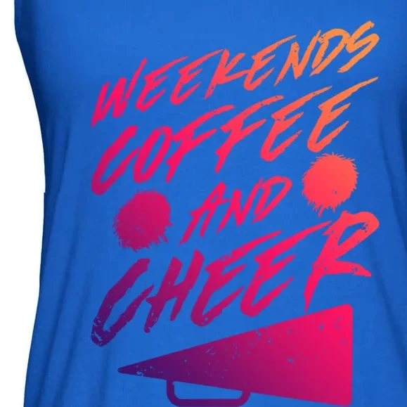 Weekends Coffee And Cheer Cheerleading Mom Parents Costume Funny Gift Ladies Essential Flowy Tank