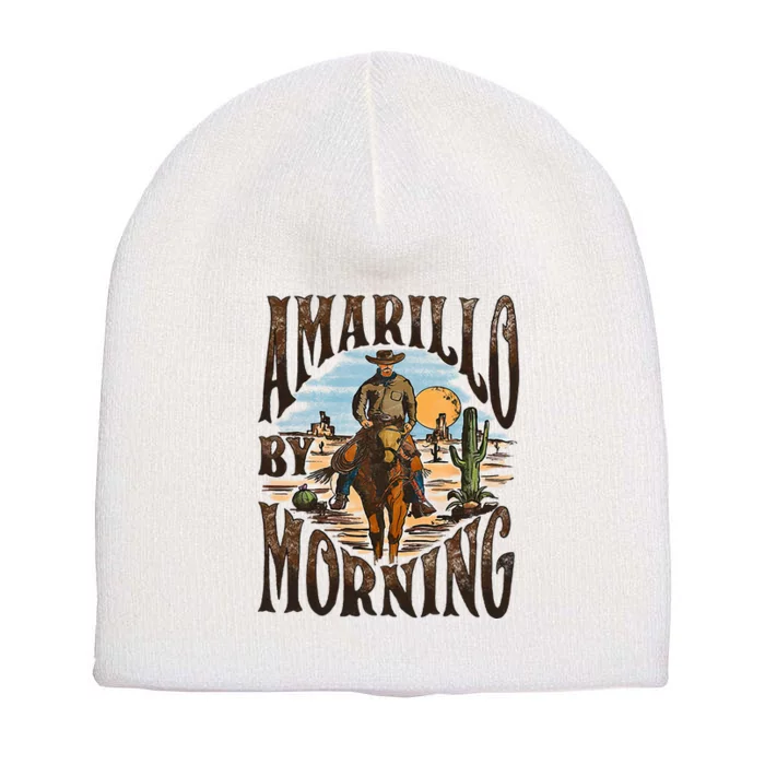 Western Cowboy Amarillo By Morning Country Music Short Acrylic Beanie