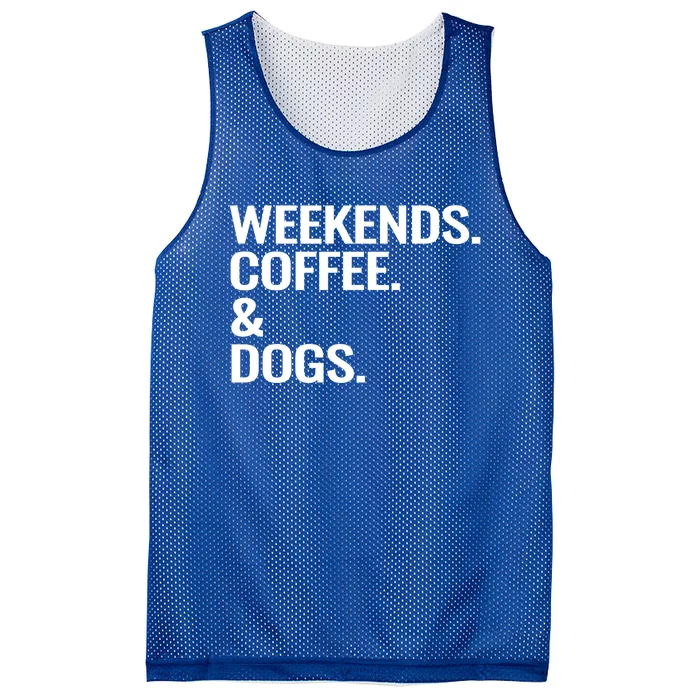 Weekends Coffee And Dogs Modern Gift Mesh Reversible Basketball Jersey Tank