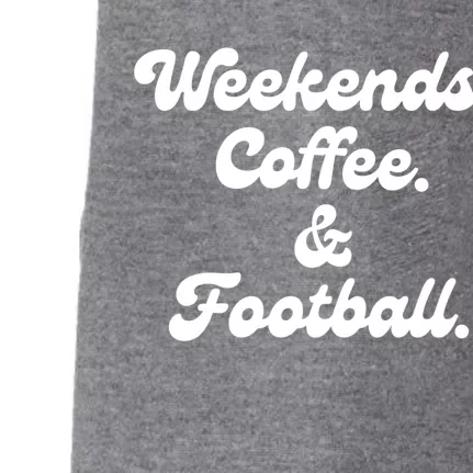 Weekends Coffee And Football Parents Of Football Player Gift Doggie 3-End Fleece Hoodie