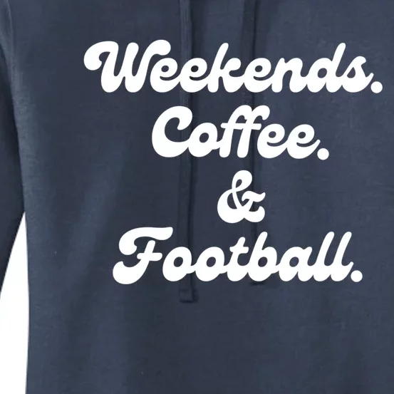 Weekends Coffee And Football Parents Of Football Player Gift Women's Pullover Hoodie