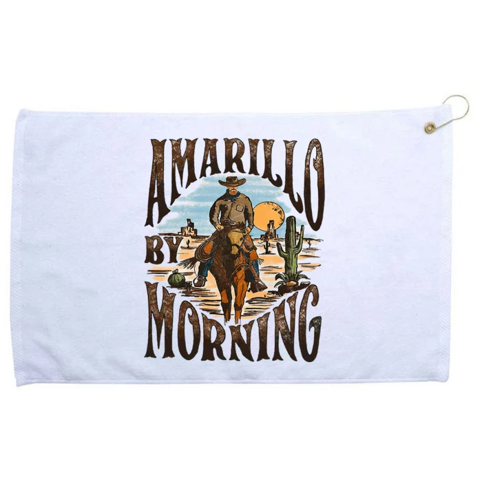 Western Cowboy Amarillo By Morning Country Music Grommeted Golf Towel