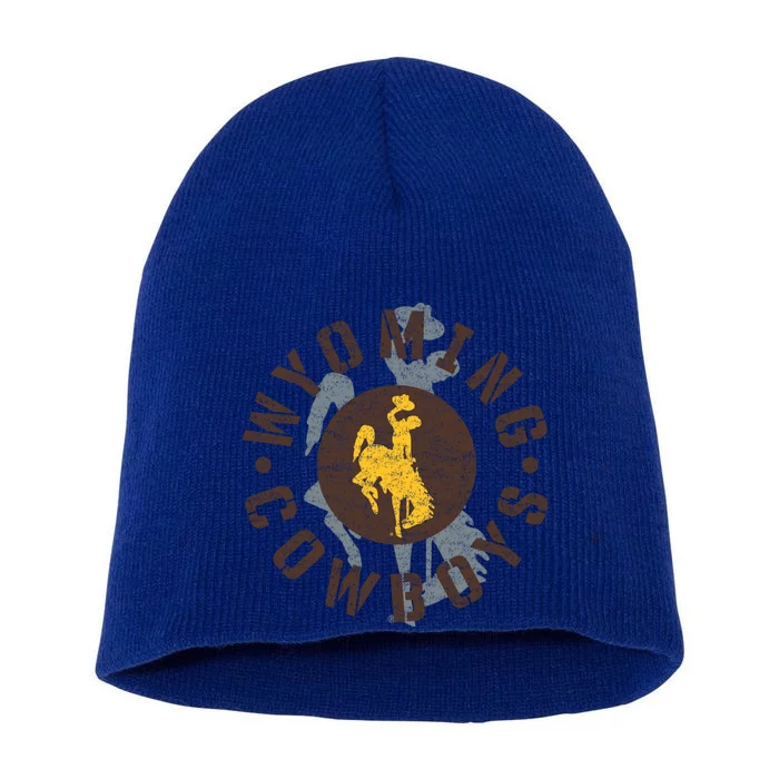 Wyoming Cowboys Apparel Roundup Funny Gift Short Acrylic Beanie