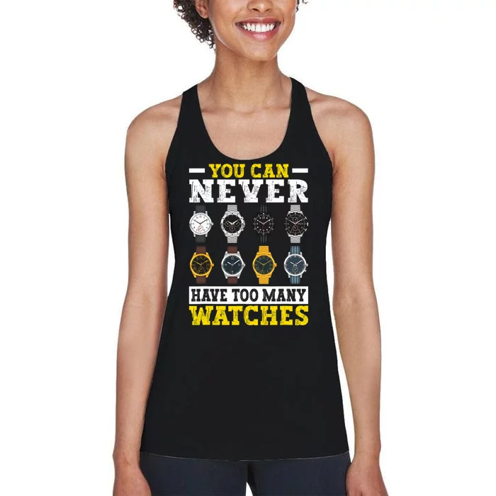 Watches Collector Addict Enthusiast Horologist Women's Racerback Tank