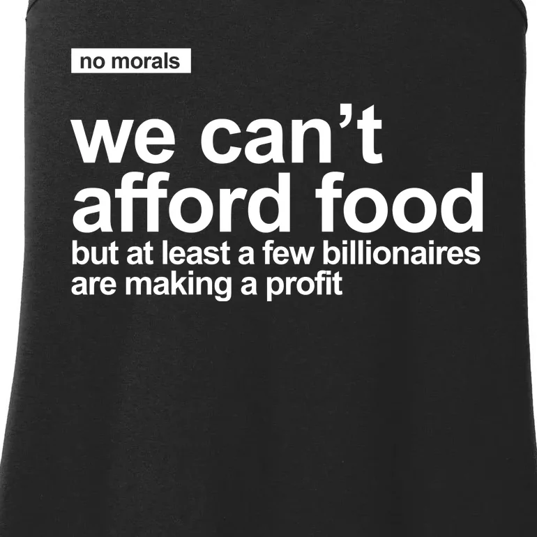 We Cant Afford Food Political Statement Ladies Essential Tank