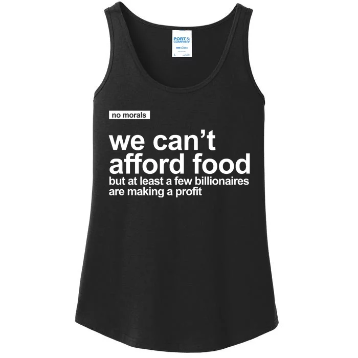 We Cant Afford Food Political Statement Ladies Essential Tank