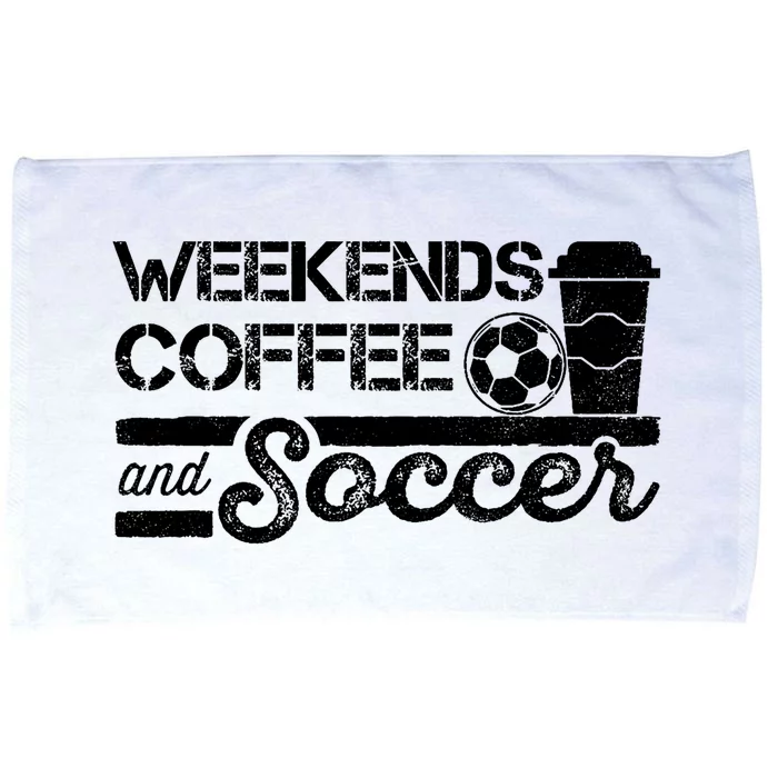 Weekends Coffee And Soccer Microfiber Hand Towel