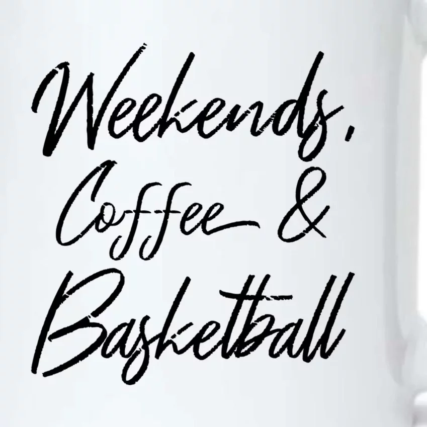 Weekends Coffee And Basketball Sports Fan Dad Basketball Mom Gift Black Color Changing Mug