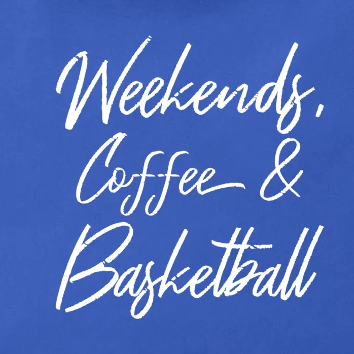 Weekends Coffee And Basketball Sports Fan Dad Basketball Mom Gift Zip Tote Bag