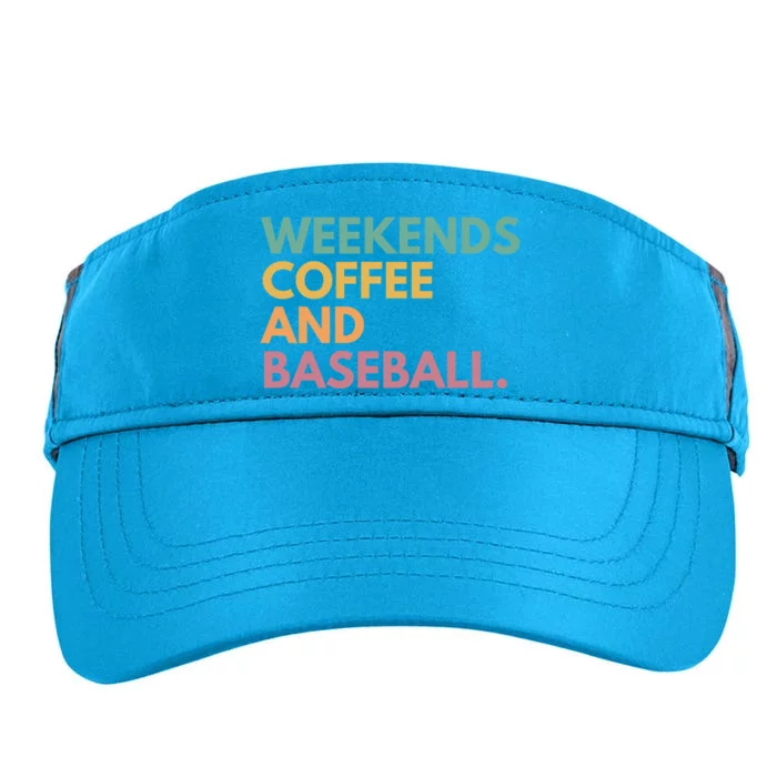 Weekends Coffee And Baseball Adult Drive Performance Visor