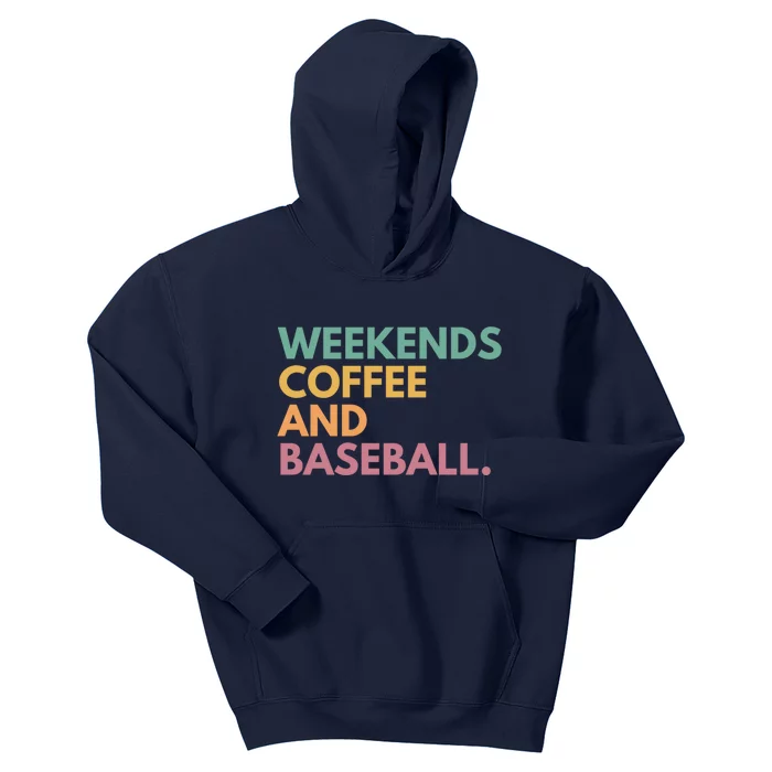 Weekends Coffee And Baseball Kids Hoodie