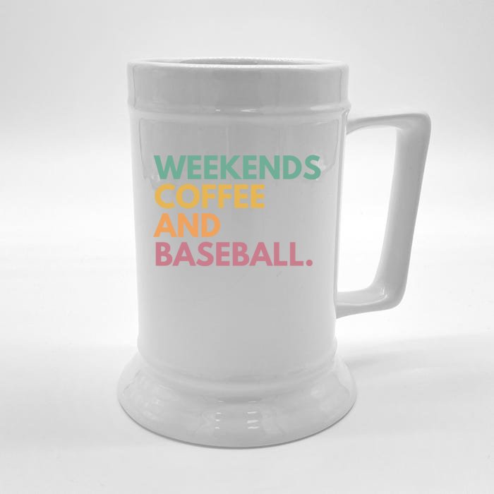 Weekends Coffee And Baseball Front & Back Beer Stein